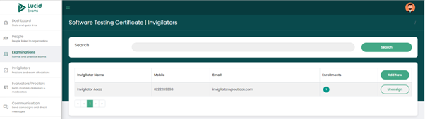 https://lucidity.blob.core.windows.net/lucid-exams-docs/Lucid%20Exams%20manual%20images/Examination%20module/4a92f34a-599f-4b3c-8bf4-68ab7a6c446c-exam-invigilator-assign-and-unassign.png